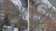 Квартира загорелась в новосибирской многоэтажке